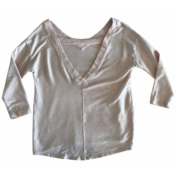 Calia Light Pink Effortless V-Neck V-Back Cutout Back Pullover S WAX31062H - Picture 6 of 8